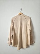 Aerie Cotton Gauze Button Up Shirt (M)