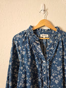 &Merci Floral Denim Snap Button Top (M)