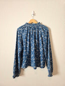 &Merci Floral Denim Snap Button Top (M)