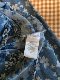 &Merci Floral Denim Snap Button Top (M)