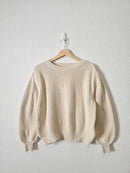 Gap Cream Ribbed Knit Sweater (S)