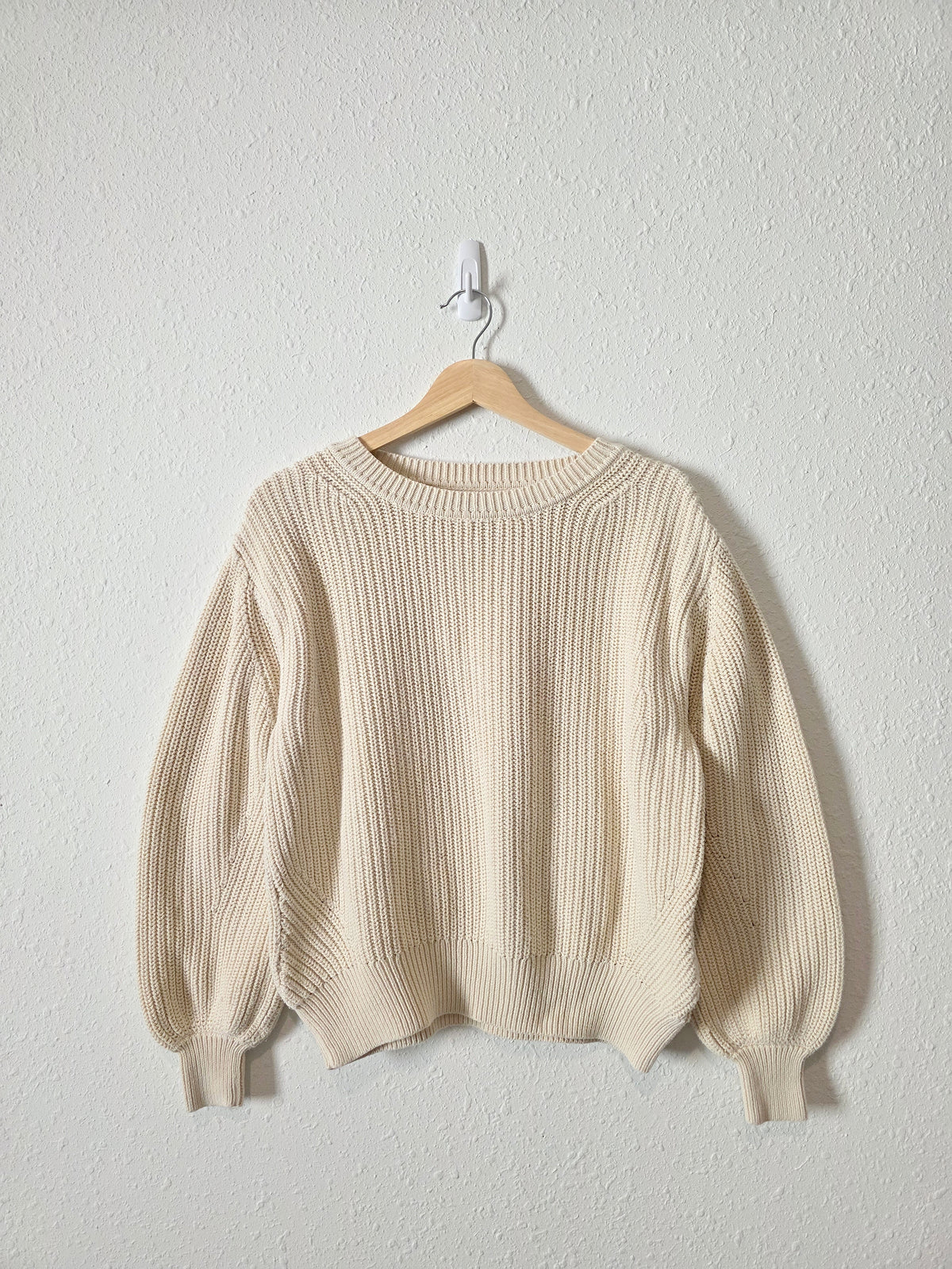 Gap Cream Ribbed Knit Sweater (S)