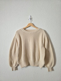Gap Cream Ribbed Knit Sweater (S)