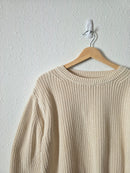 Gap Cream Ribbed Knit Sweater (S)