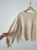 Gap Cream Ribbed Knit Sweater (S)