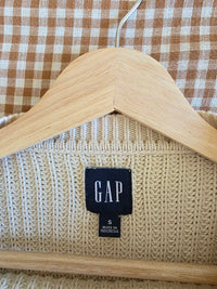 Gap Cream Ribbed Knit Sweater (S)