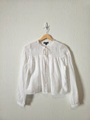 J.Crew Smocked Cotton Blouse (S)