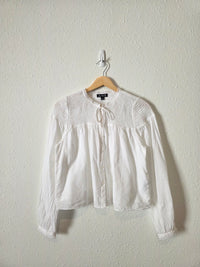 J.Crew Smocked Cotton Blouse (S)