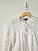 J.Crew Smocked Cotton Blouse (S)