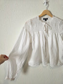J.Crew Smocked Cotton Blouse (S)