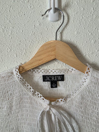 J.Crew Smocked Cotton Blouse (S)