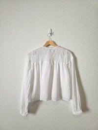 J.Crew Smocked Cotton Blouse (S)