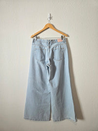Zara Light Wash Wide Leg Jeans (8)