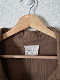 Brown Cotton Gauze Tunic (3X)