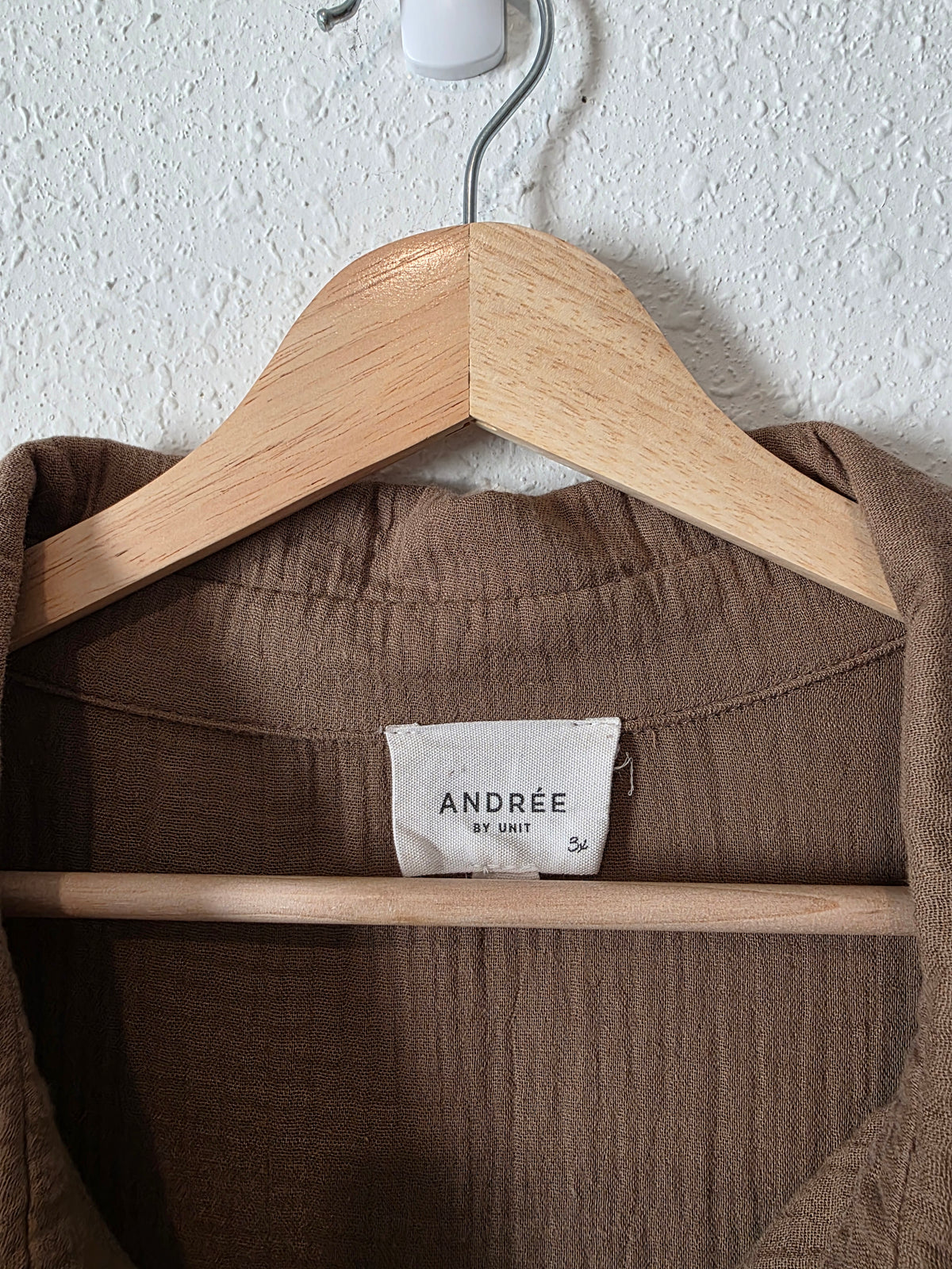 Brown Cotton Gauze Tunic (3X)