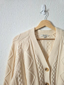 Madewell Wool Blend Cable Knit Cardigan (S)