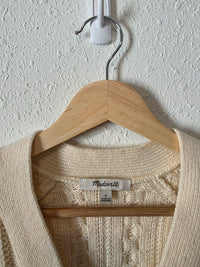 Madewell Wool Blend Cable Knit Cardigan (S)