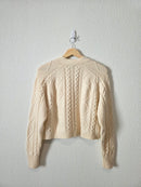 Madewell Wool Blend Cable Knit Cardigan (S)