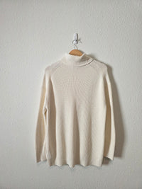 J.Crew Cotton Cashmere Turtleneck Sweater (M)