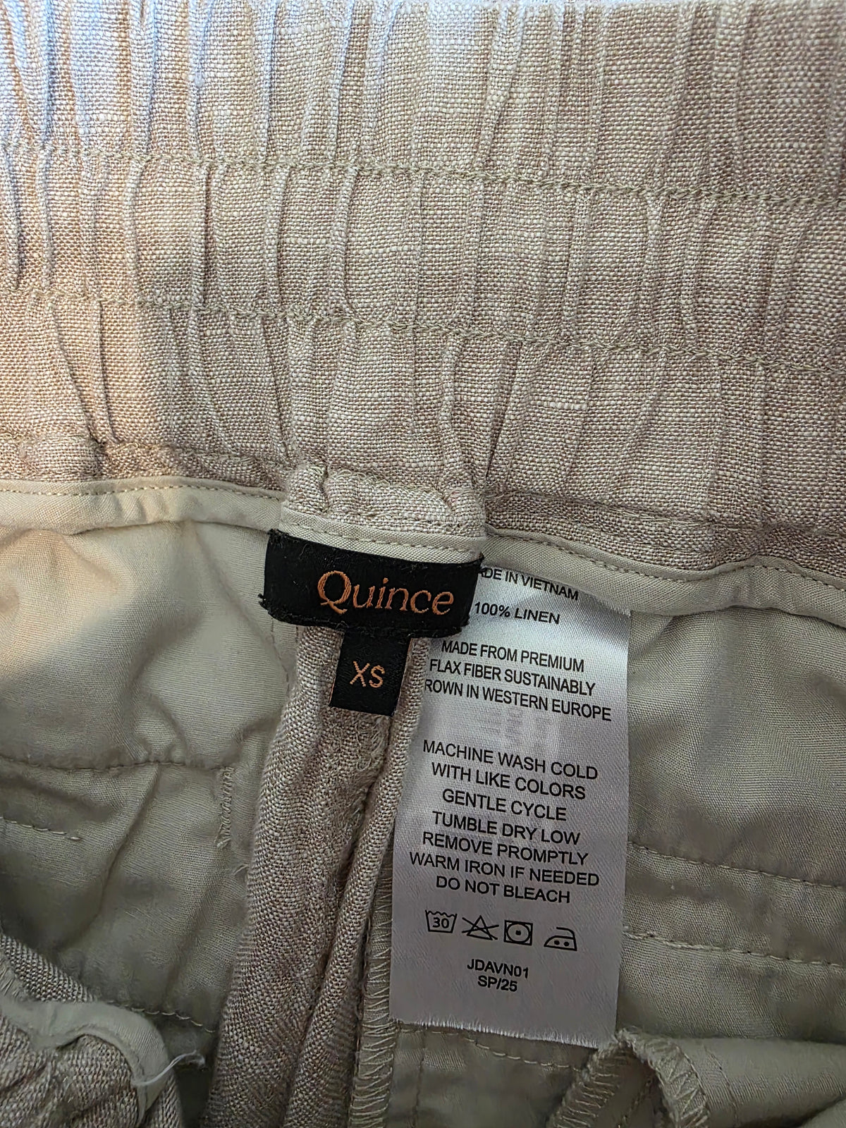 Quince Wide Leg Linen Pants (XS)