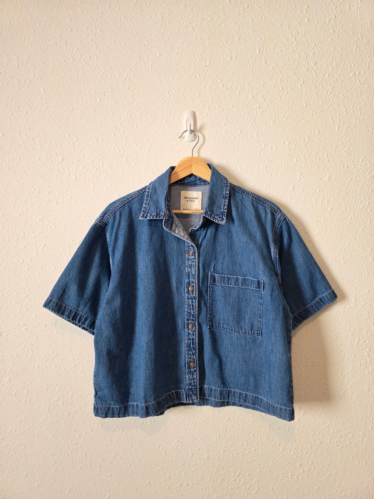 Abercrombie Short Sleeve Denim Top (S)