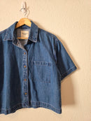 Abercrombie Short Sleeve Denim Top (S)