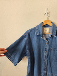 Abercrombie Short Sleeve Denim Top (S)