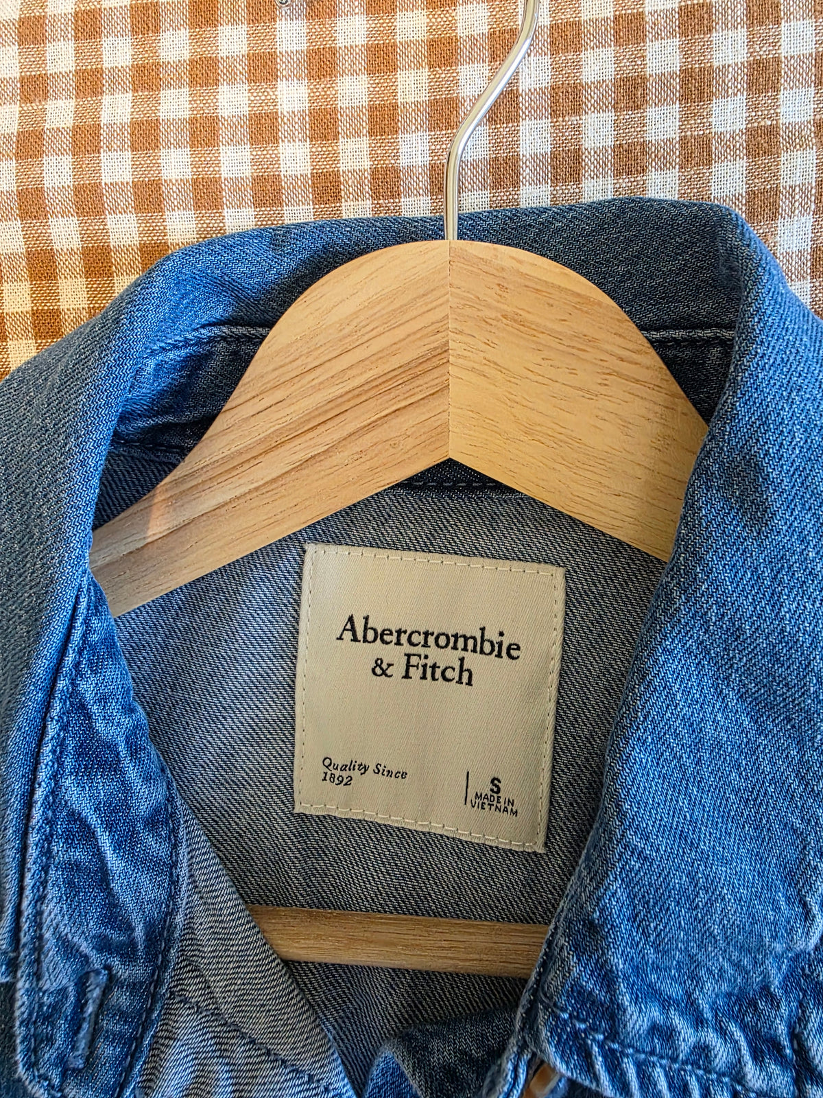 Abercrombie Short Sleeve Denim Top (S)