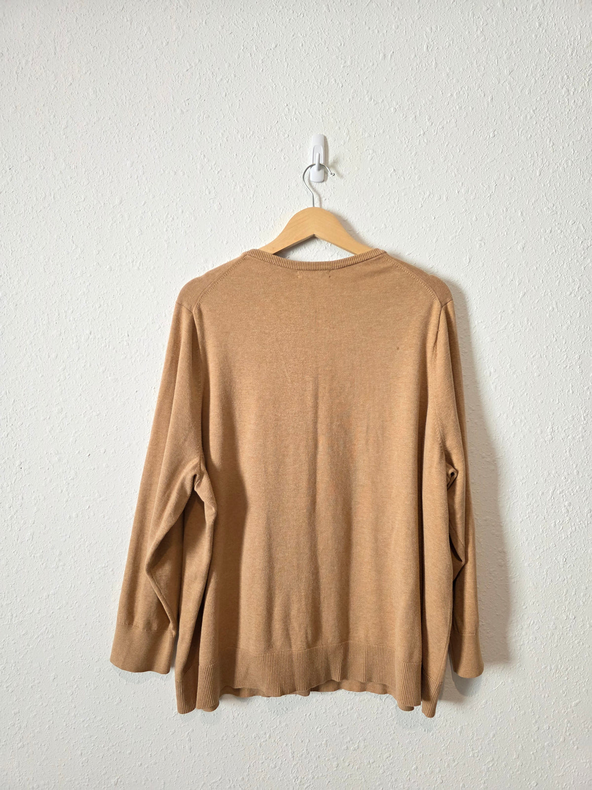 Vintage Lands End Camel Cardigan (3X)