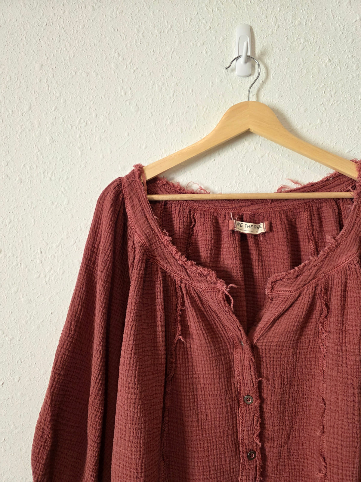 Free People Raspberry Gauze Top (XL)