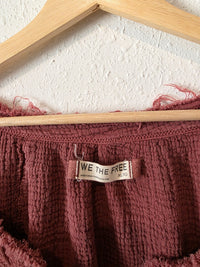 Free People Raspberry Gauze Top (XL)