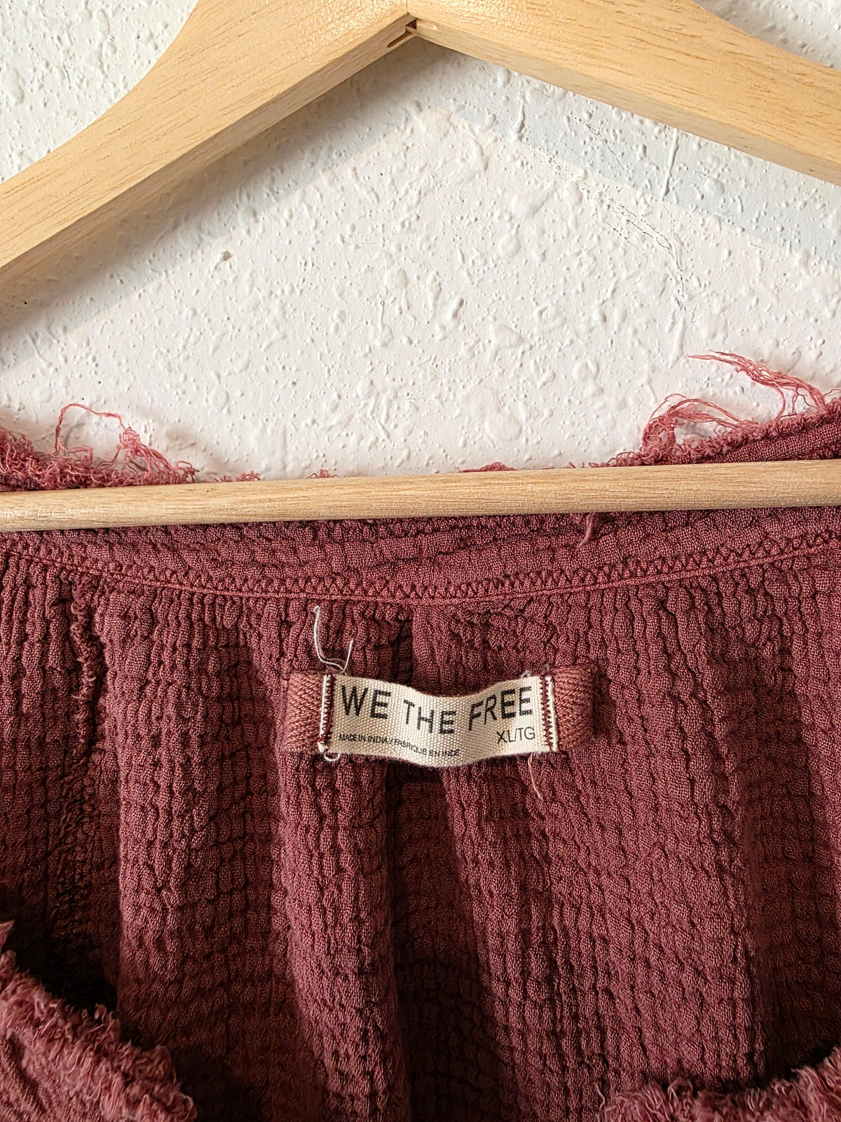 Free People Raspberry Gauze Top (XL)