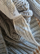 Abercrombie Gray Cable Knit Cardigan (L)