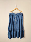 Vintage Maxi Denim Skirt (24W)