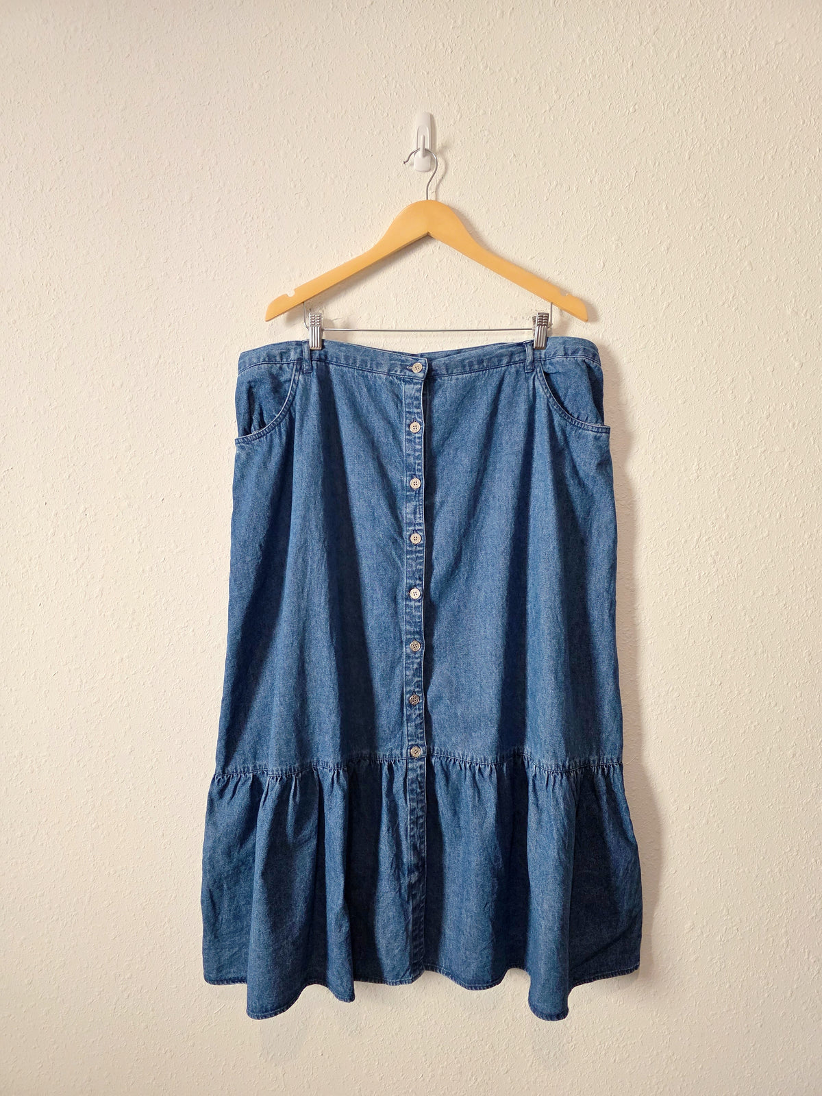 Vintage Maxi Denim Skirt (24W)
