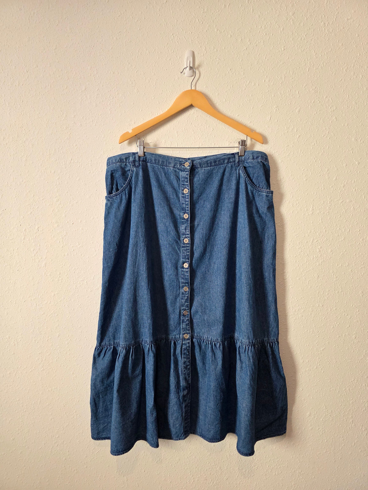 Vintage Maxi Denim Skirt (24W)