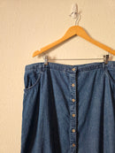 Vintage Maxi Denim Skirt (24W)