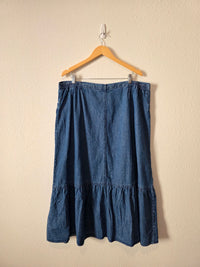 Vintage Maxi Denim Skirt (24W)