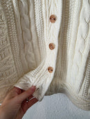 Vintage LL Bean Cable Knit Cardigan Sweater (M)