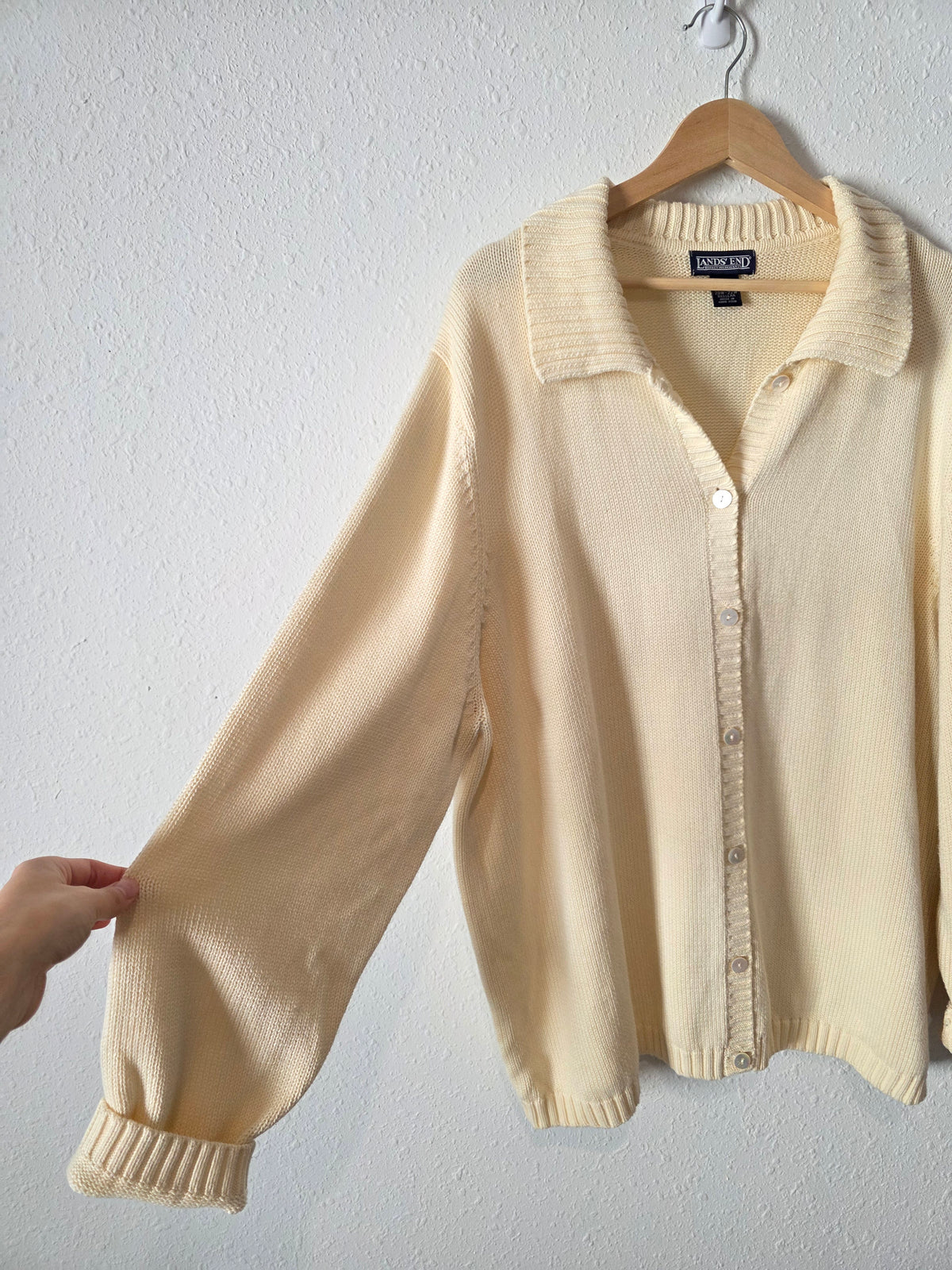Vintage Lands End Cotton Cardigan (2X)