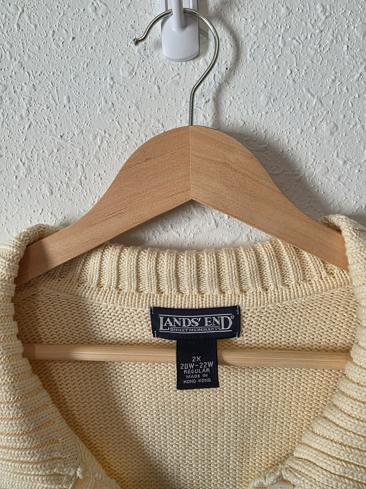 Vintage Lands End Cotton Cardigan (2X)
