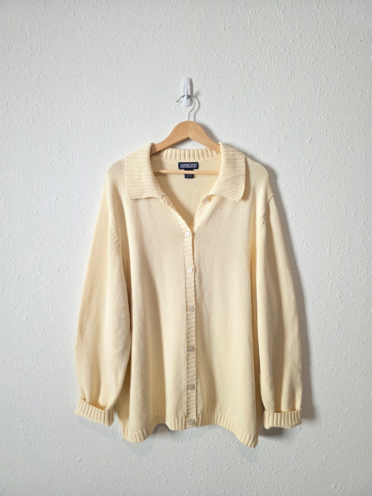 Vintage Lands End Cotton Cardigan (2X)