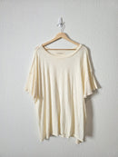 Free People Cream Oversized Tee (XL)