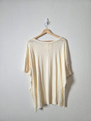 Free People Cream Oversized Tee (XL)