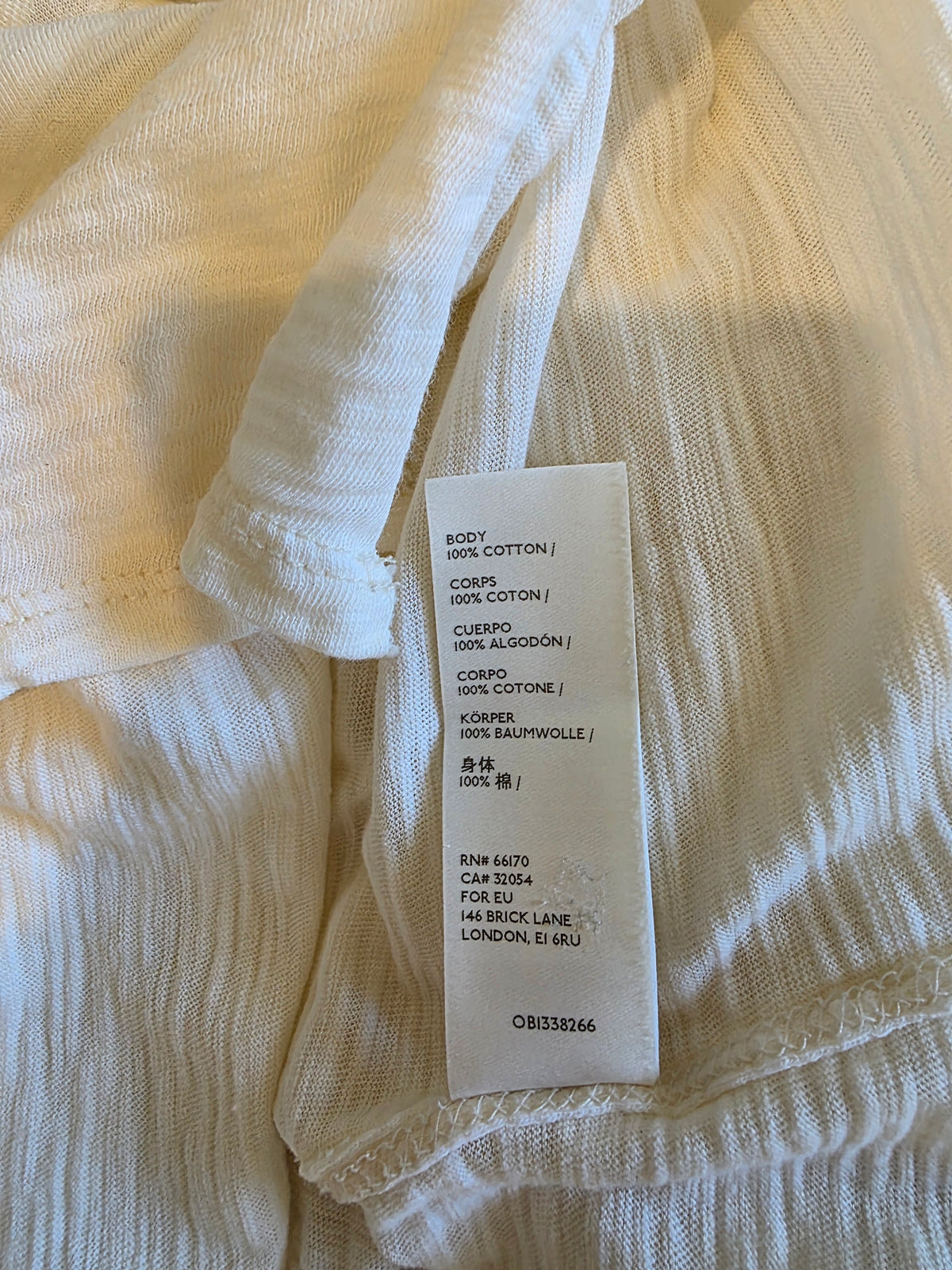 Free People Cream Oversized Tee (XL)