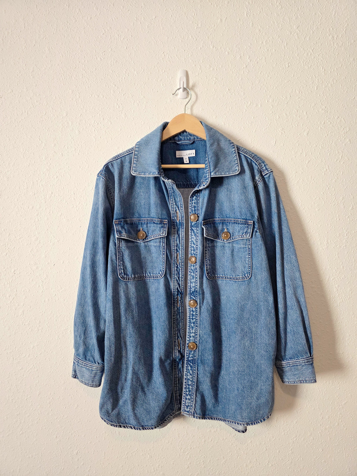 Loft Oversized Denim Shirt Jacket (M)