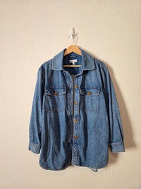 Loft Oversized Denim Shirt Jacket (M)
