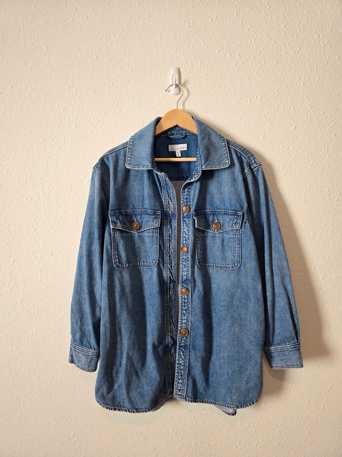 Loft Oversized Denim Shirt Jacket (M)