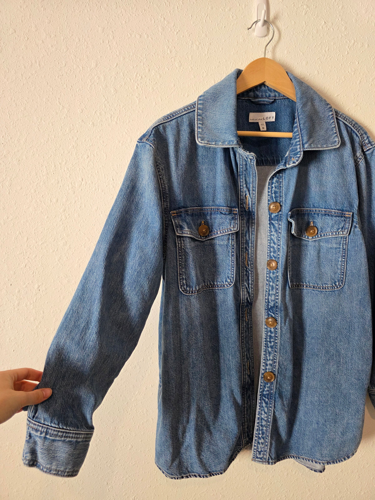 Loft Oversized Denim Shirt Jacket (M)