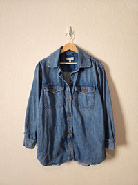 Loft Oversized Denim Shirt Jacket (M)